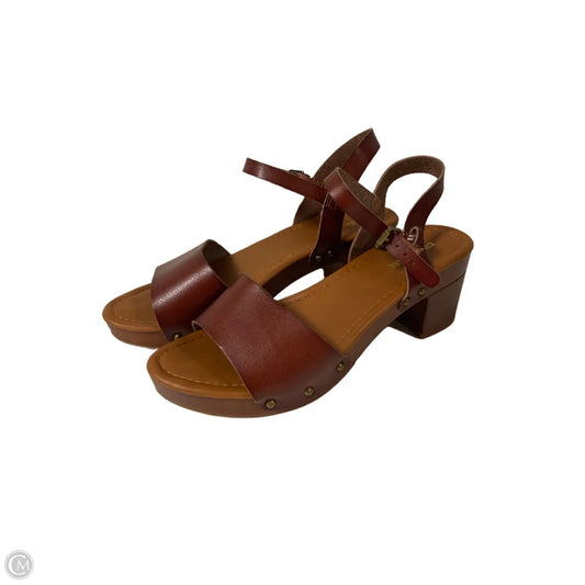 Shoes Heels Block By Cushionaire In Tan, Size: 10