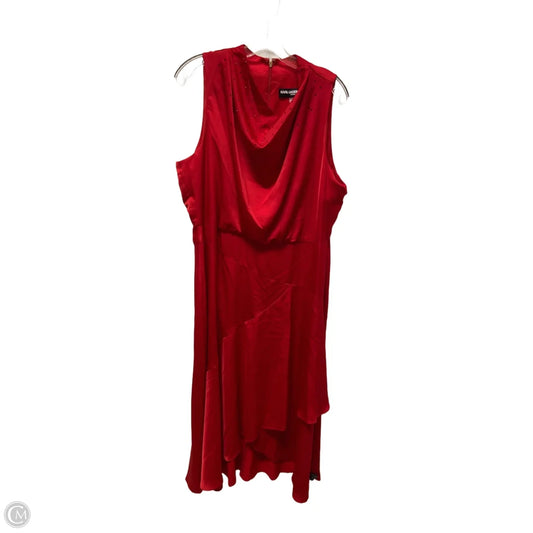 Dress Designer By Karl Lagerfeld In Red, Size: 16
