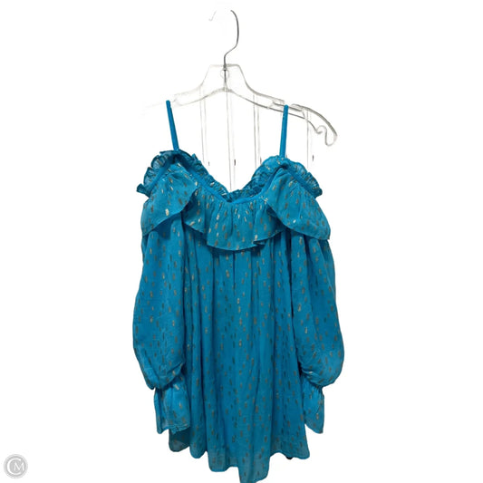 Top Long Sleeve Designer By Lilly Pulitzer In Blue & Gold, Size: Xl