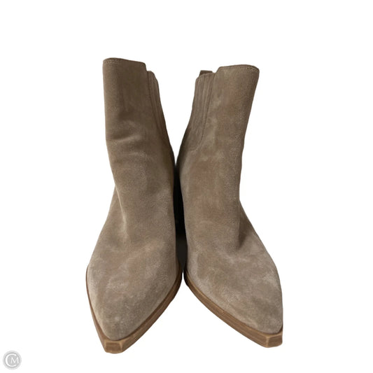 Boots Ankle Heels By Marc Fisher In Tan, Size: 10