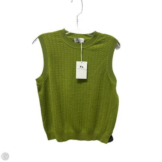 Top Sleeveless By Free Assembly In Green, Size: L