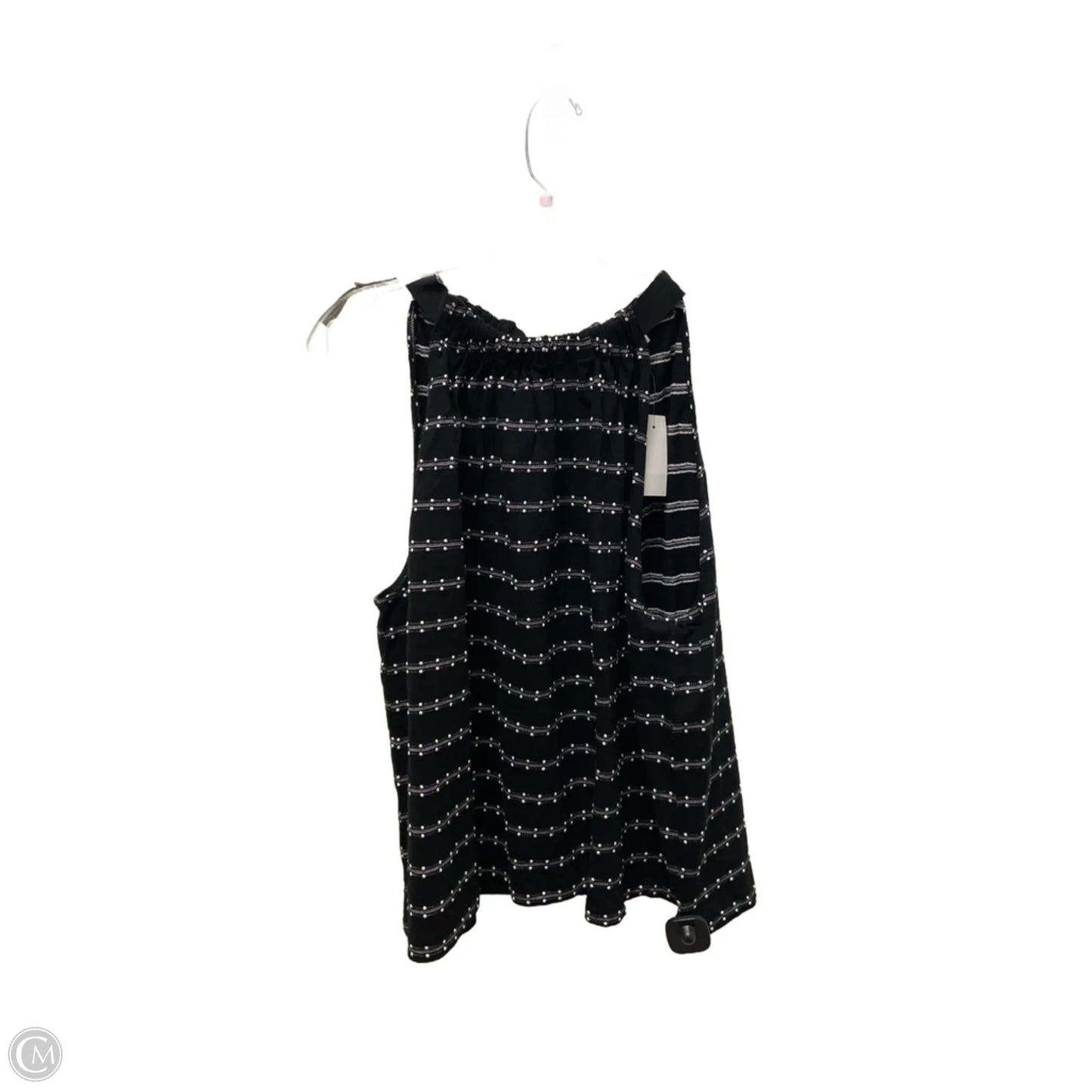 Top Sleeveless By Loft In Black & White, Size: Xl