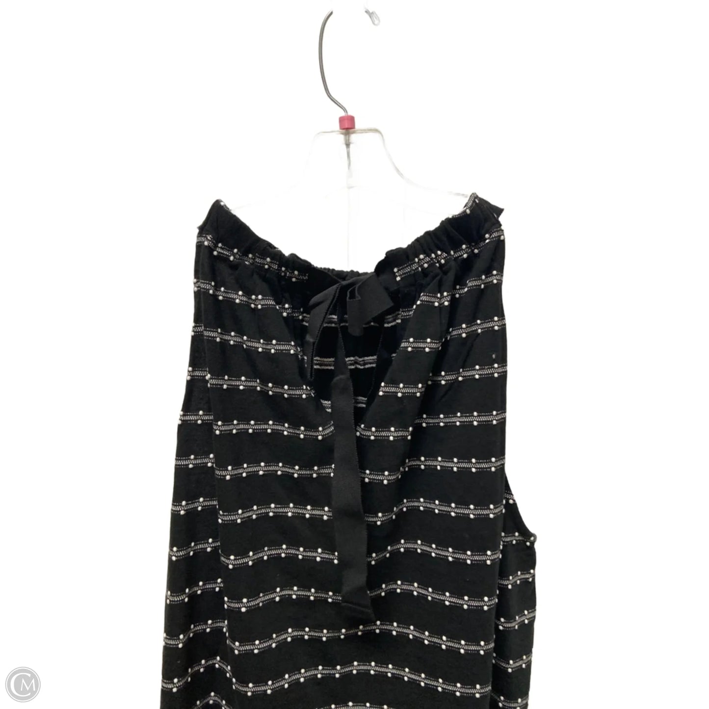 Top Sleeveless By Loft In Black & White, Size: Xl