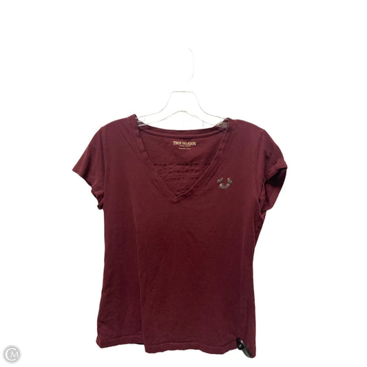 Top Short Sleeve By True Religion In Red, Size: M