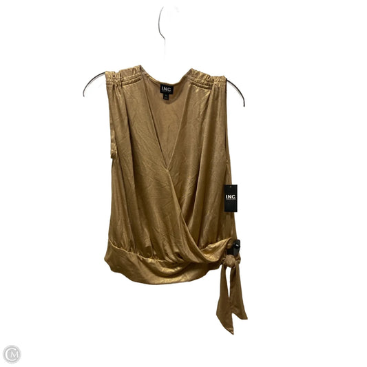Top Sleeveless By Inc In Gold, Size: Xl