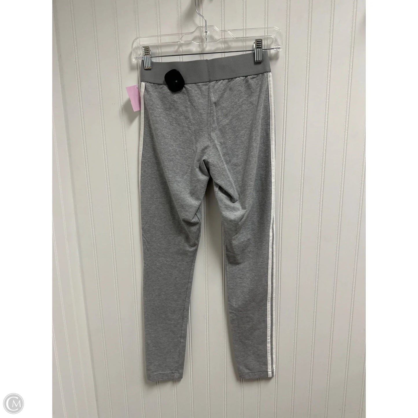 Athletic Leggings By Adidas In Grey & White, Size: 4