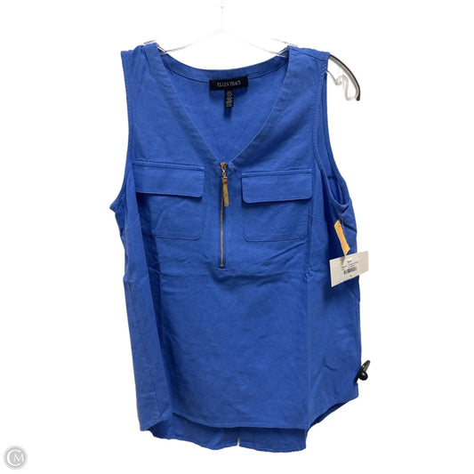 Top Sleeveless By Ellen Tracy In Blue, Size: S