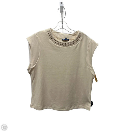 Top Sleeveless By Democracy In Cream, Size: M