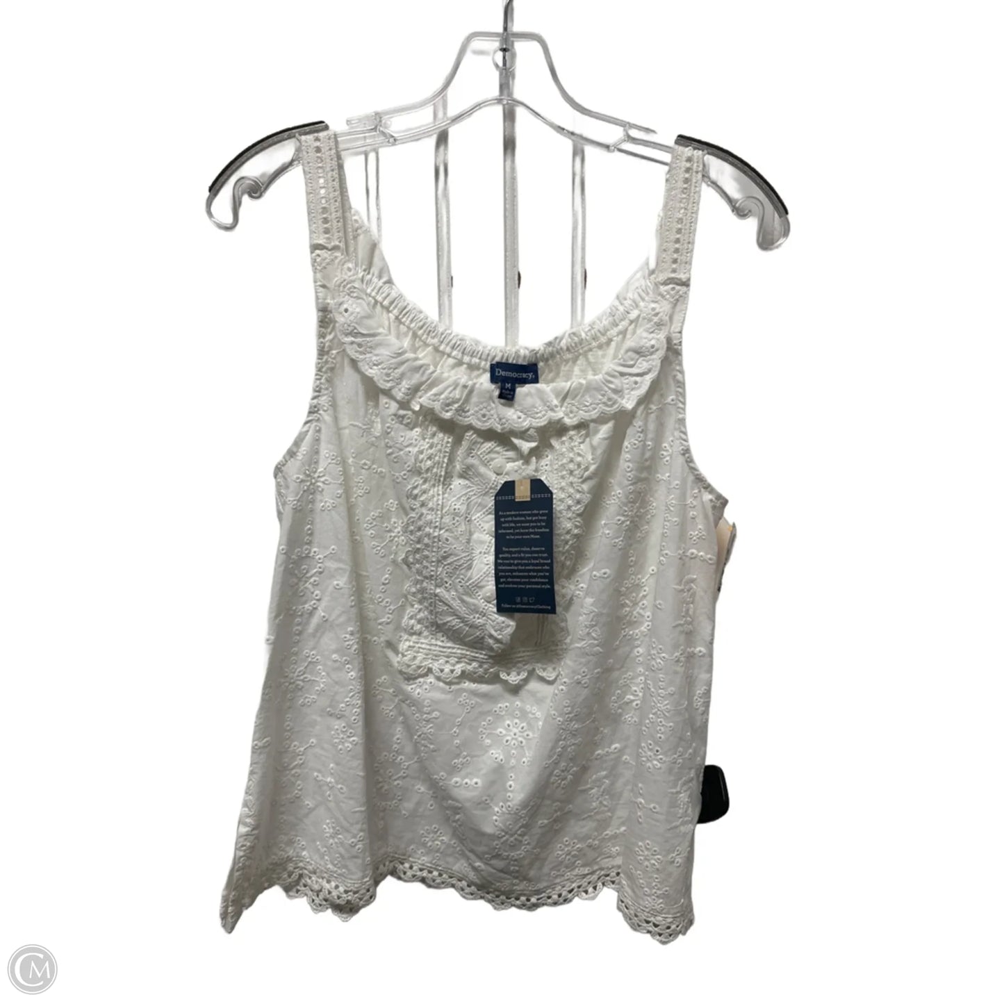 Top Sleeveless By Democracy In White, Size: M
