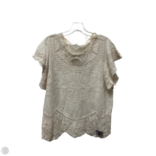 Top Short Sleeve By Democracy In Cream, Size: M