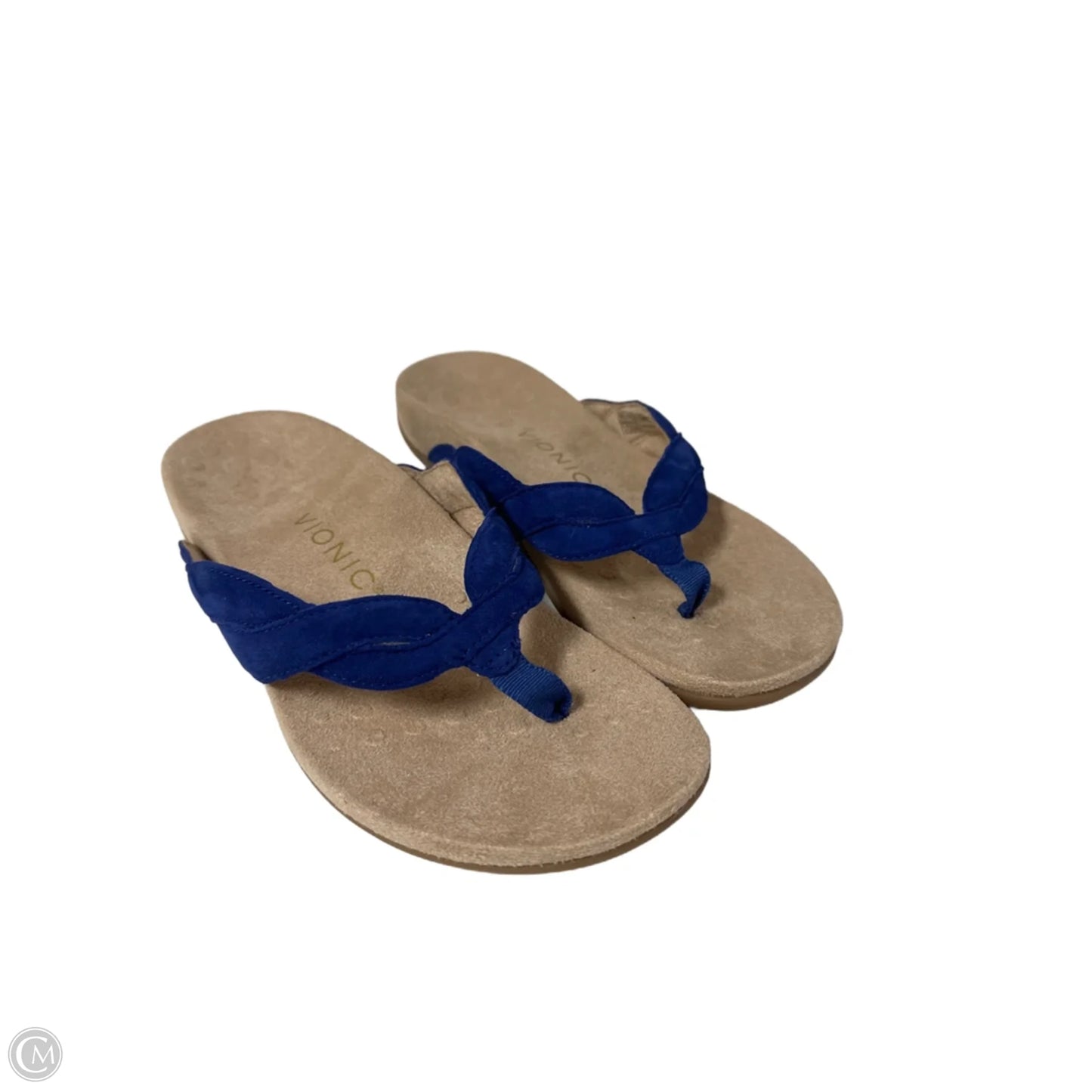 Shoes Flats By Vionic In Blue & Tan, Size: 6