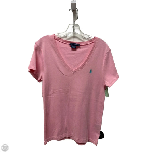 Top Short Sleeve By Ralph Lauren In Pink, Size: Xl