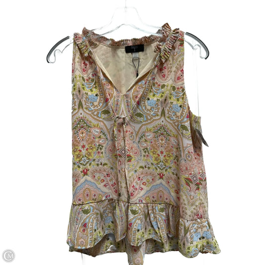 Top Sleeveless By Tahari In Multi-colored, Size: S