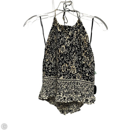 Top Sleeveless By Patrons Of Peace In Black & Cream, Size: M
