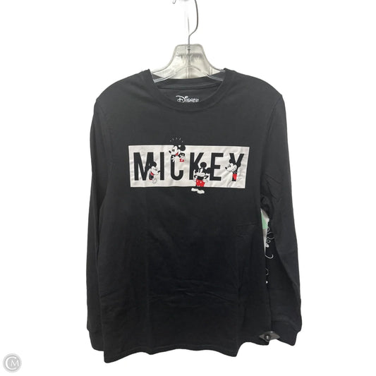 Top Long Sleeve By Disney In Black, Size: S