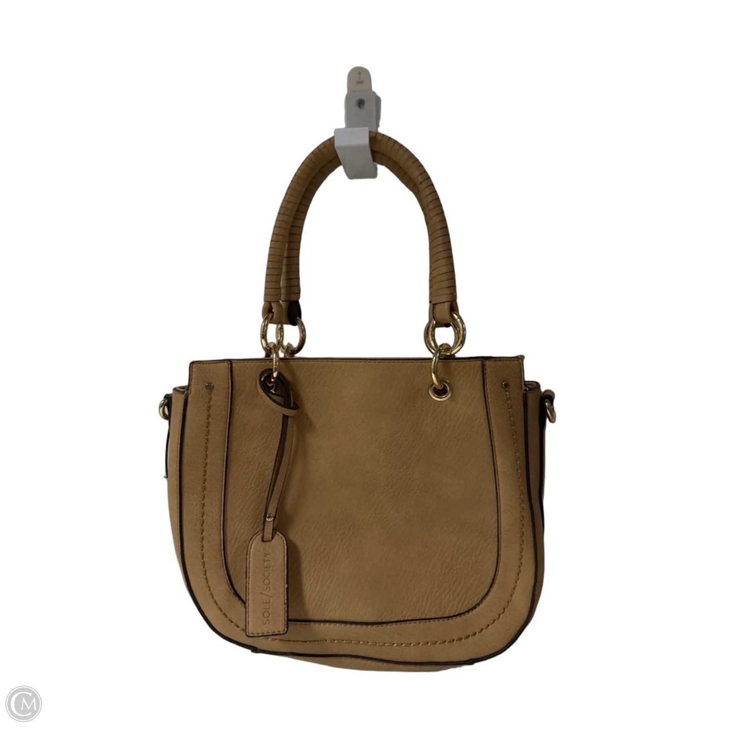 Handbag Leather By Sole Society, Size: Medium