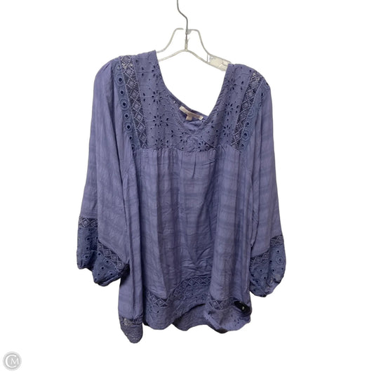 Top Long Sleeve By Clothes Mentor In Purple, Size: 3x