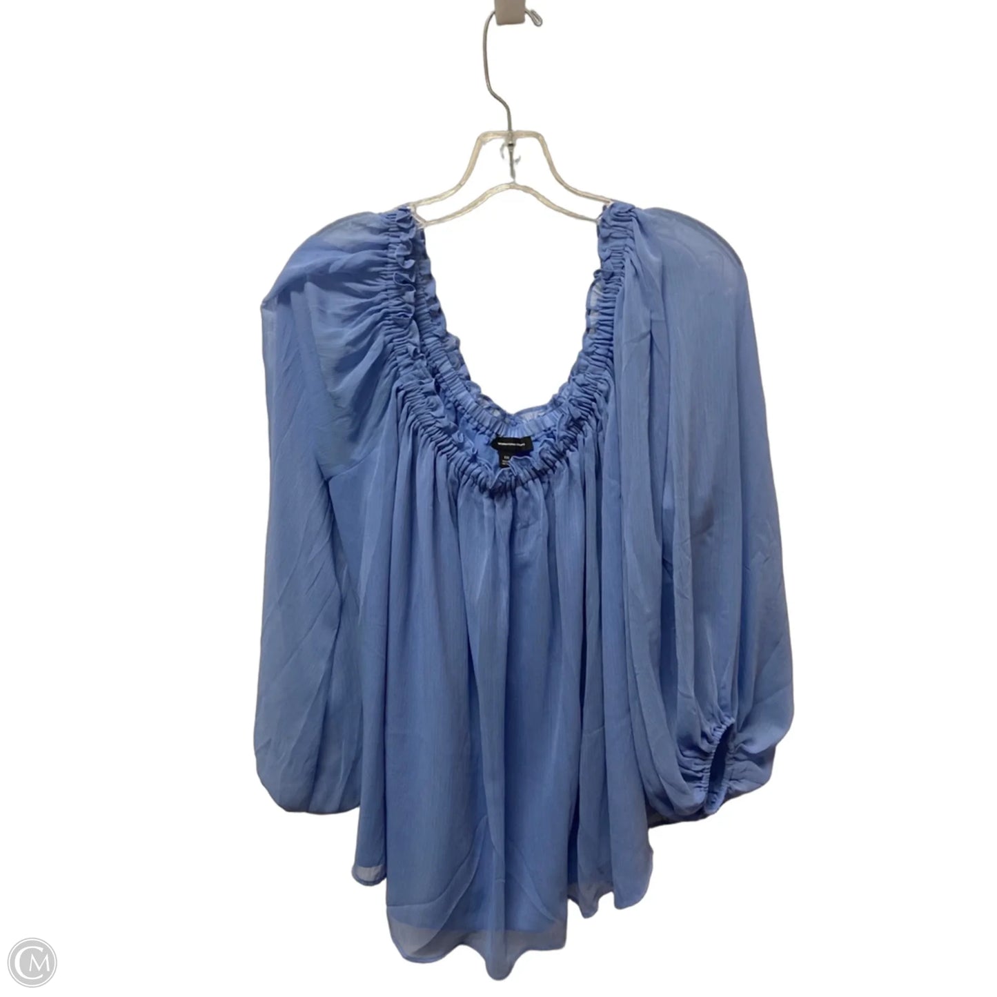 Top Long Sleeve By Inc In Blue, Size: 1x