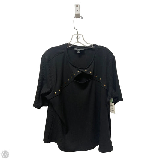 Top Long Sleeve By Inc In Black, Size: 2x