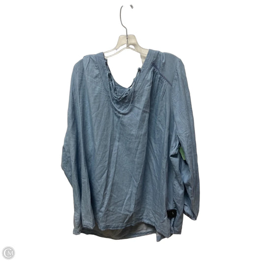 Top Long Sleeve By Lane Bryant In Blue, Size: 3x