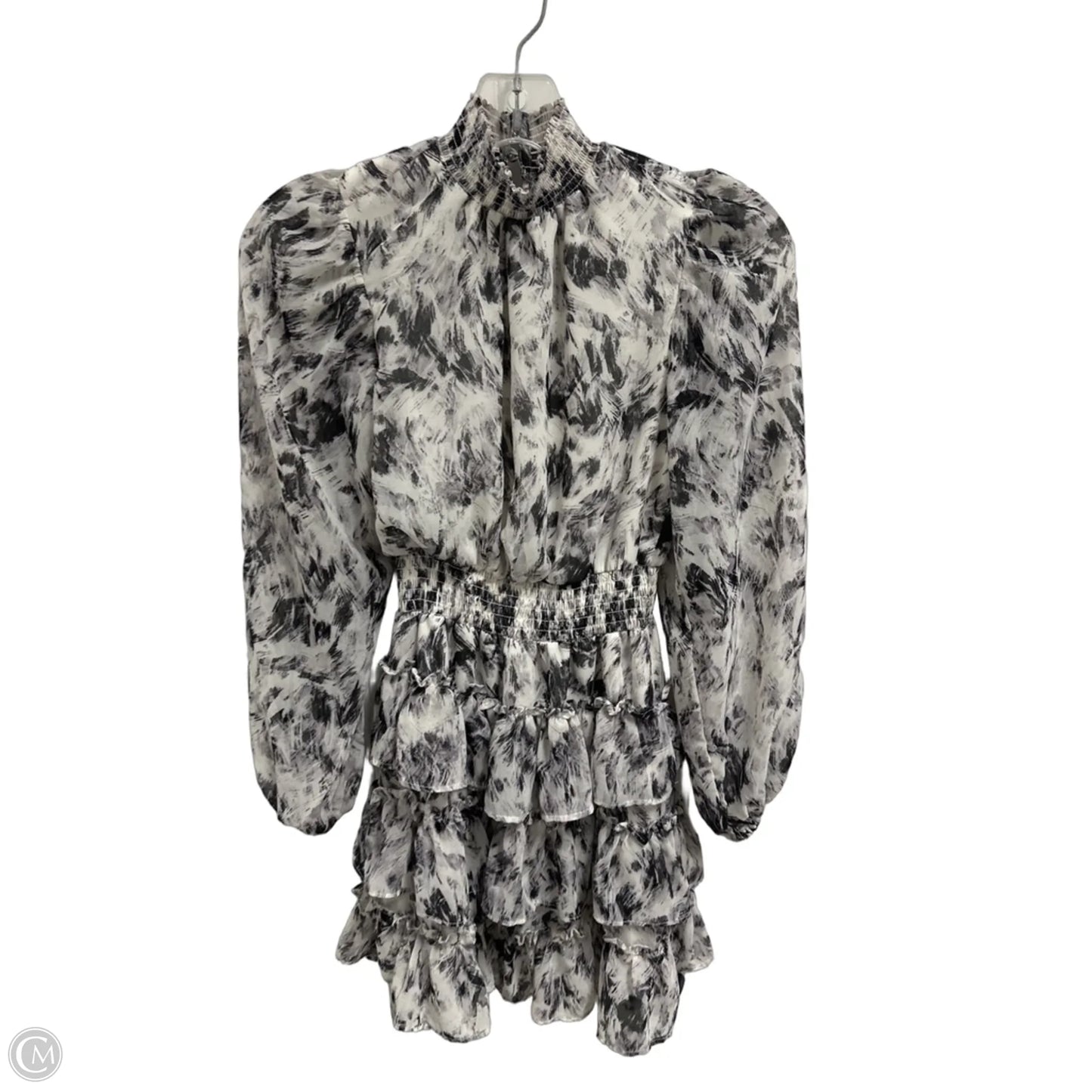 Dress Casual Short By Express In Grey & White, Size: Xxs