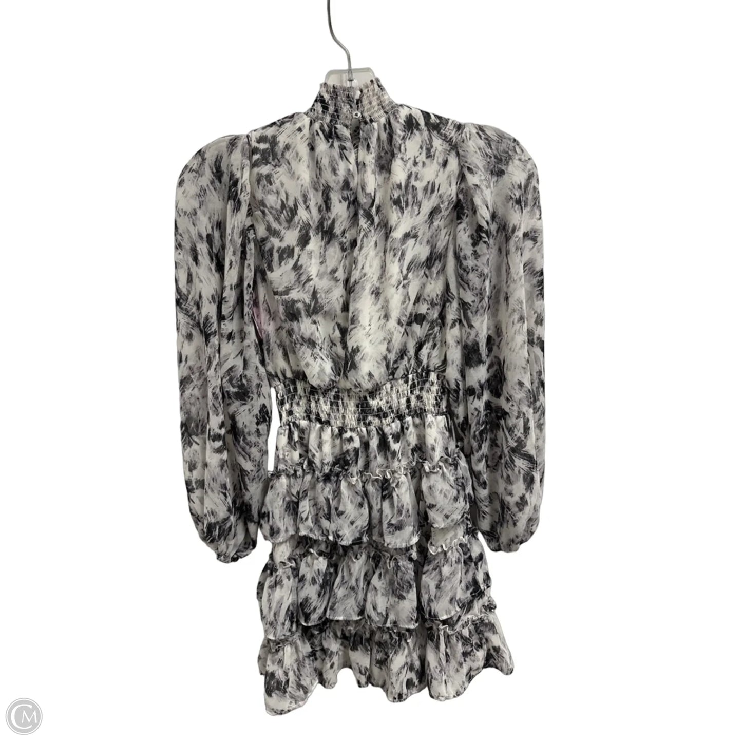 Dress Casual Short By Express In Grey & White, Size: Xxs