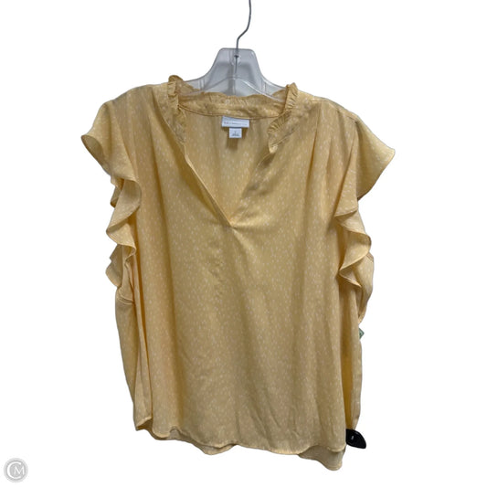 Top Sleeveless By Liz Claiborne In Yellow, Size: L