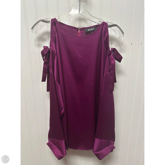 Top Long Sleeve By Dkny In Purple, Size: S