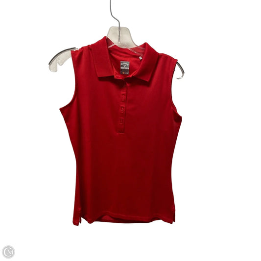 Athletic Tank Top By Callaway In Red, Size: S
