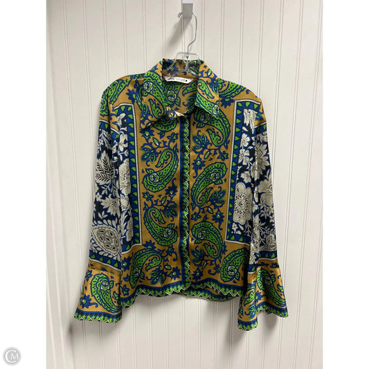 Top Long Sleeve By Zara In Multi-colored, Size: S