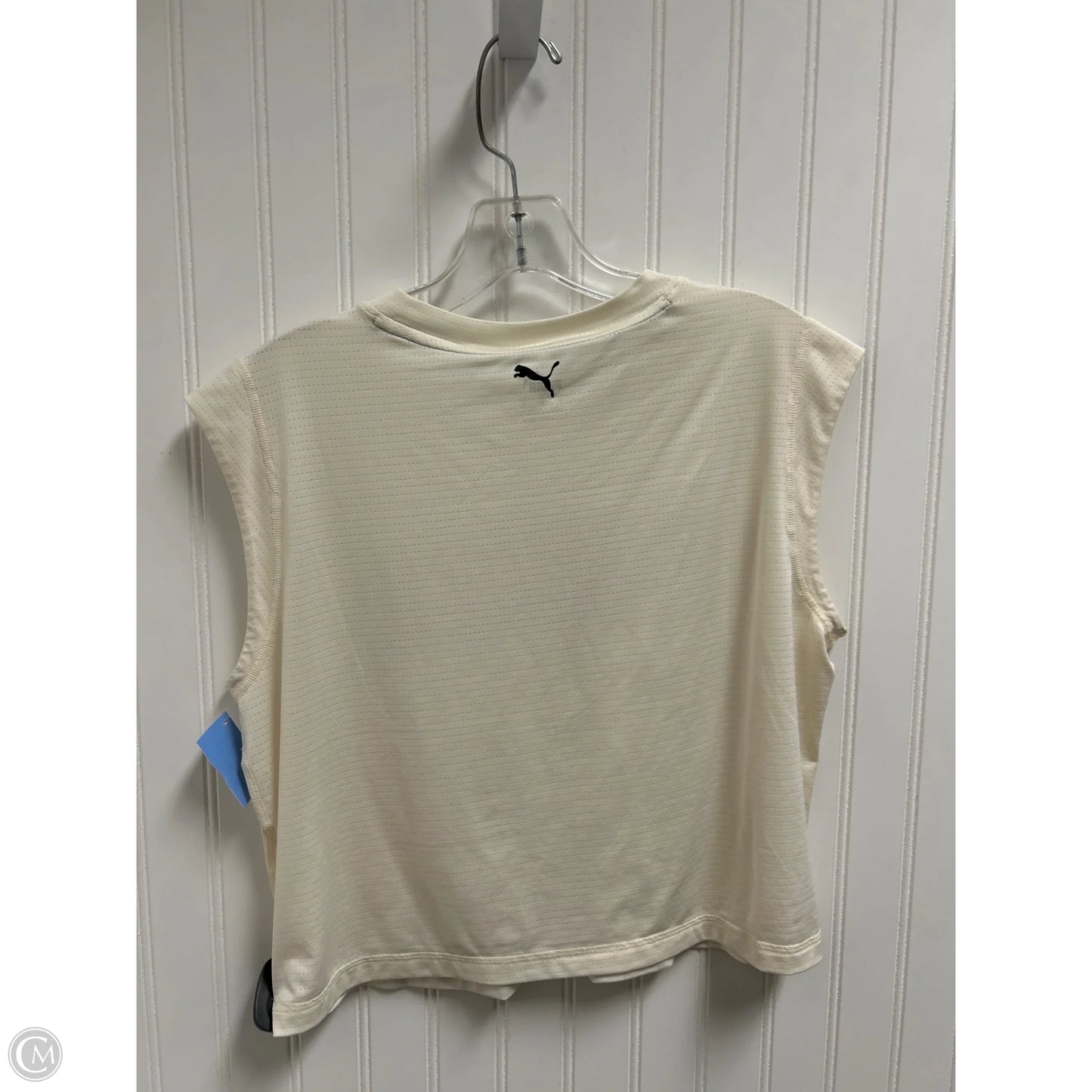 Athletic Tank Top By Puma In Cream, Size: S