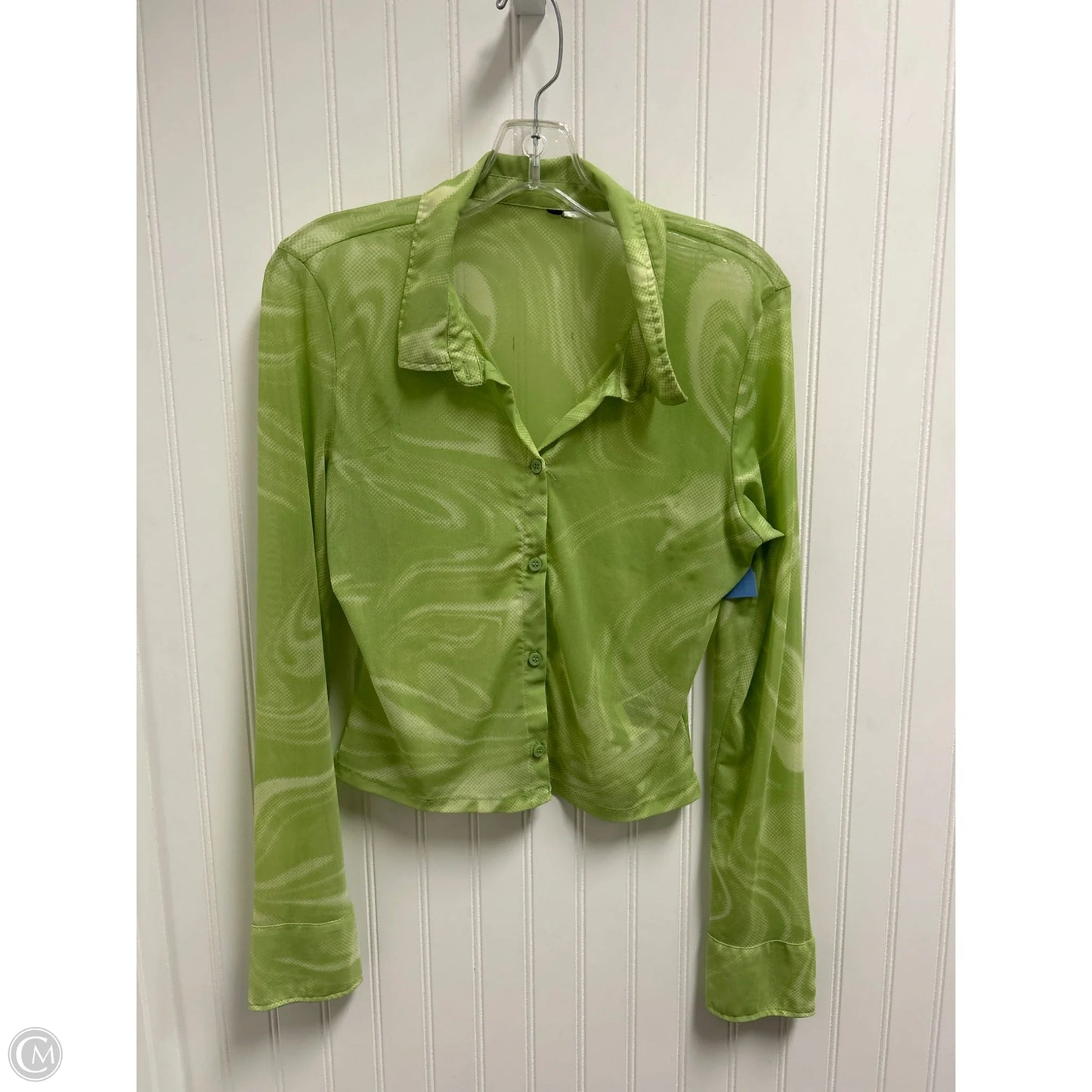 Top Long Sleeve By Clothes Mentor In Green, Size: S