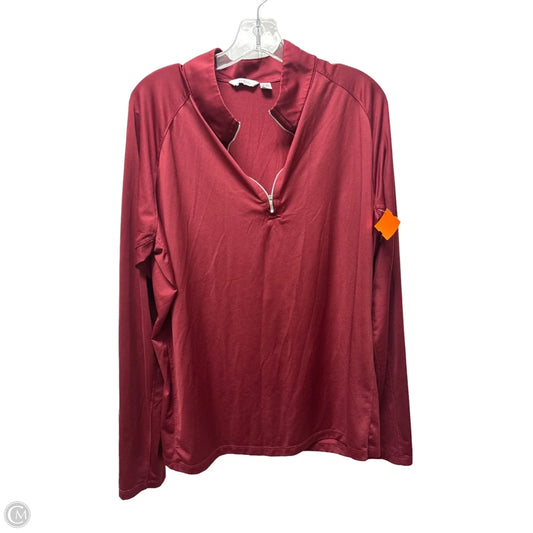 Athletic Jacket By Lady Hagen In Red, Size: 1x