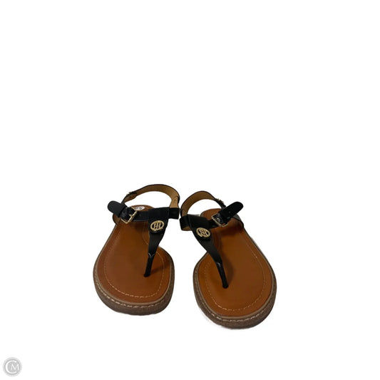Shoes Flats By Tommy Hilfiger In Black & Tan, Size: 6.5