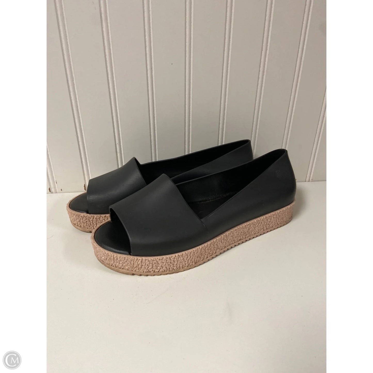 Sandals Heels Platform By Clothes Mentor In Black, Size: 8