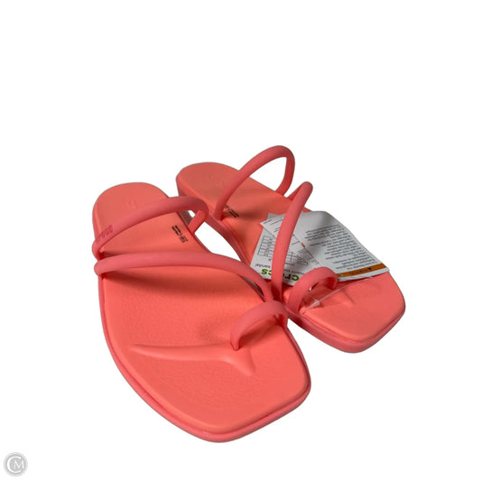 Sandals Flats By Crocs In Pink, Size: 9