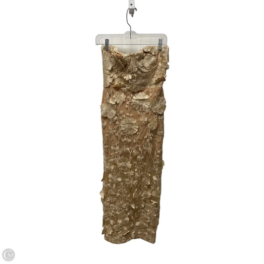 Dress Party Long By Clothes Mentor In Gold, Size: S