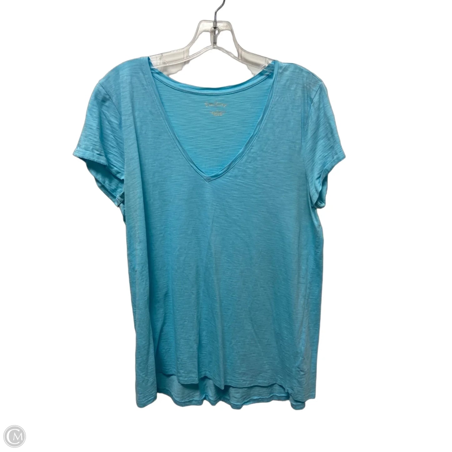 Top Short Sleeve Designer By Lilly Pulitzer In Blue, Size: L