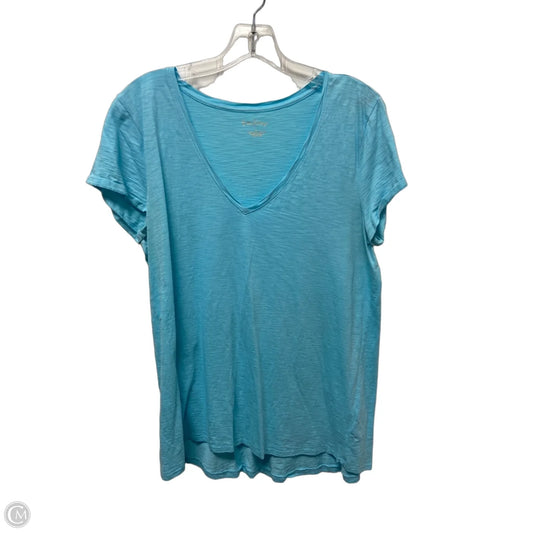 Top Short Sleeve Designer By Lilly Pulitzer In Blue, Size: L