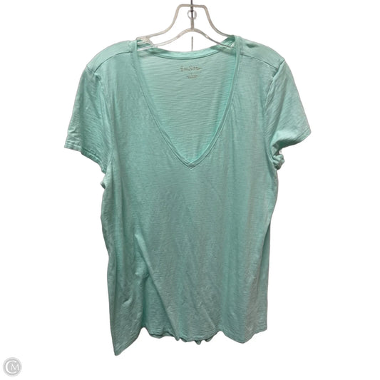 Top Short Sleeve Designer By Lilly Pulitzer In Teal, Size: L