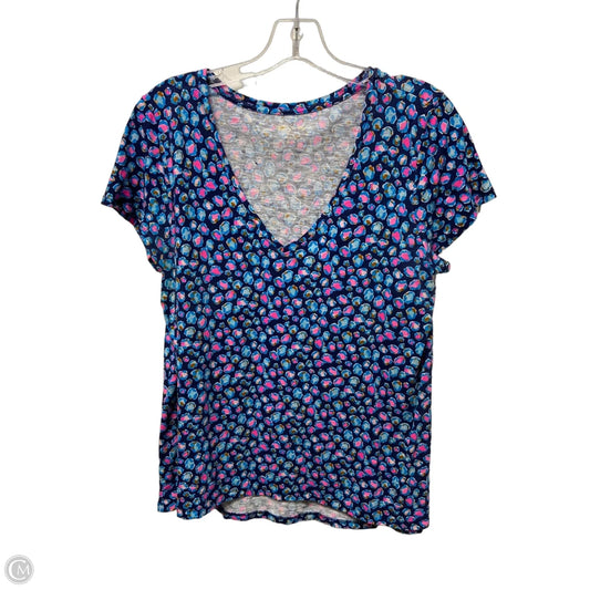 Top Short Sleeve Designer By Lilly Pulitzer In Multi-colored, Size: L