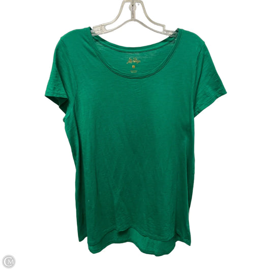 Top Short Sleeve Designer By Lilly Pulitzer In Green, Size: L