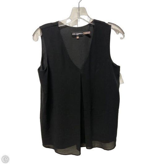 Top Sleeveless Designer By Karl Lagerfeld In Black, Size: S