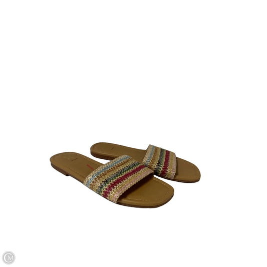 Sandals Flats By Clothes Mentor In Multi-colored, Size: 6