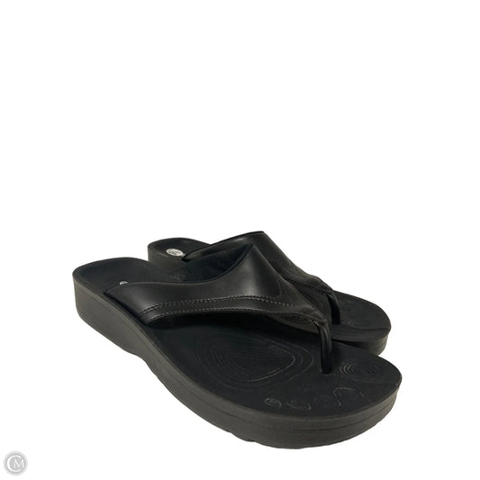Sandals Flip Flops By Clothes Mentor In Black, Size: 9.5