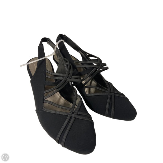 Sandals Heels Kitten By Impo In Black, Size: 8.5
