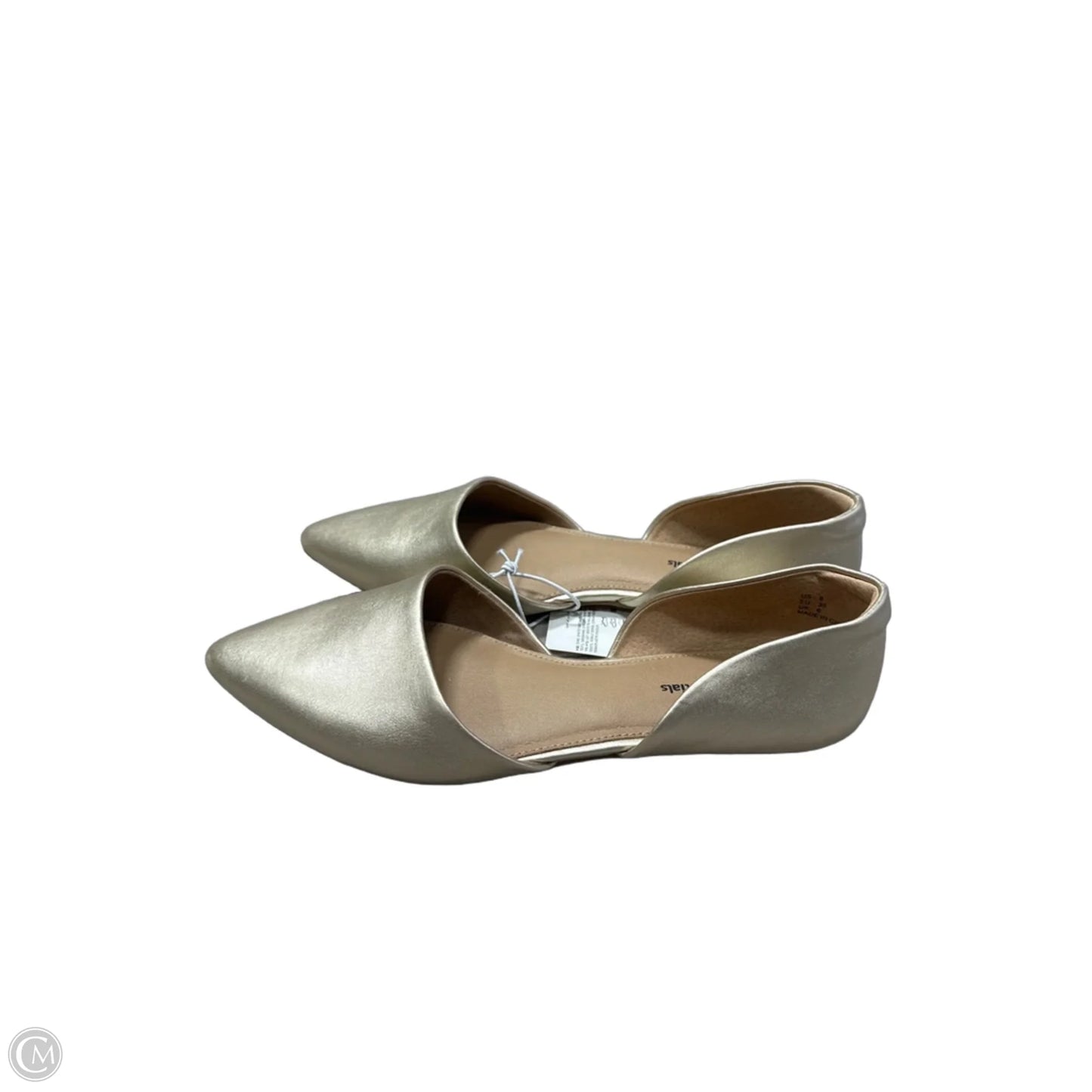 Shoes Flats By Amazon Essentials In Gold, Size: 8