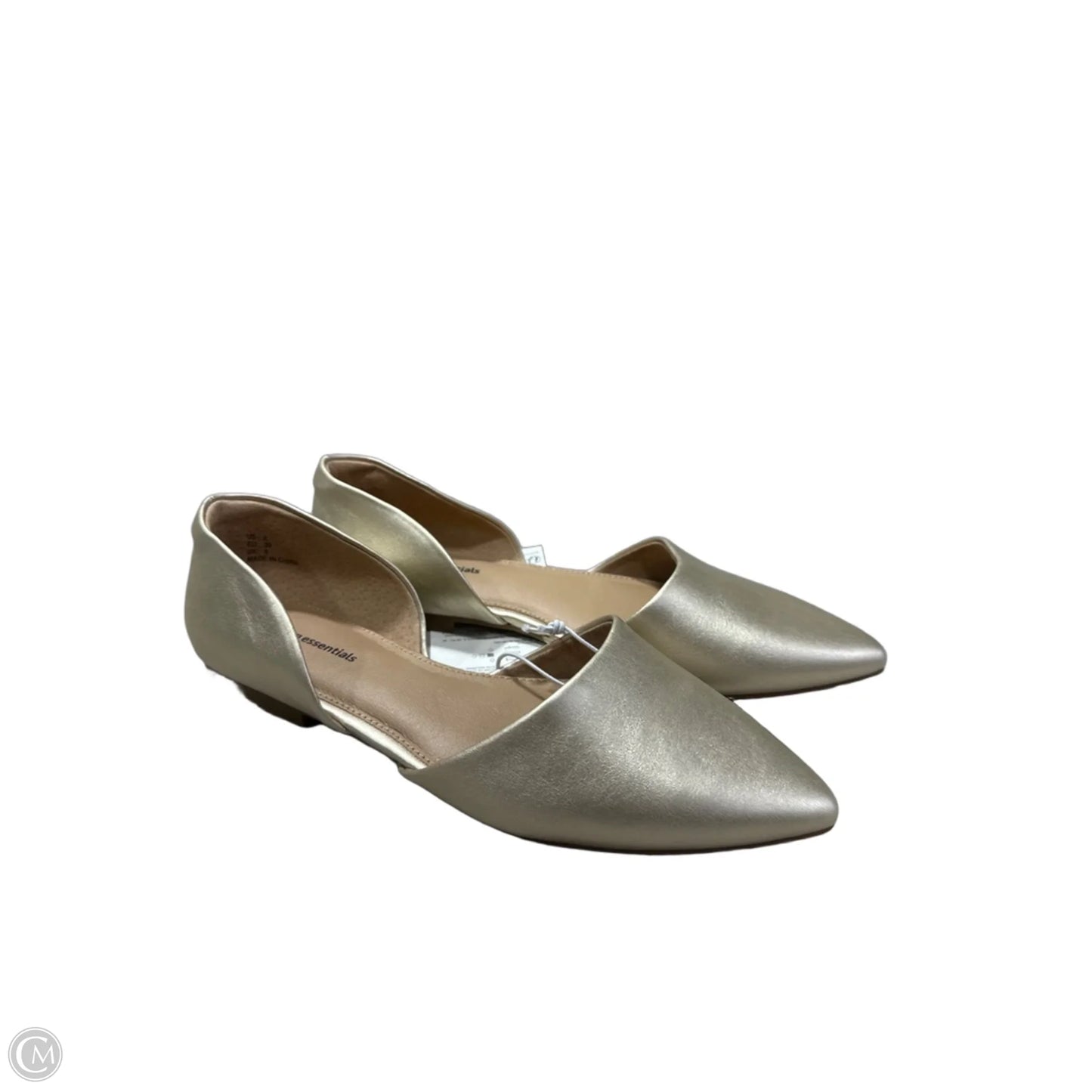 Shoes Flats By Amazon Essentials In Gold, Size: 8