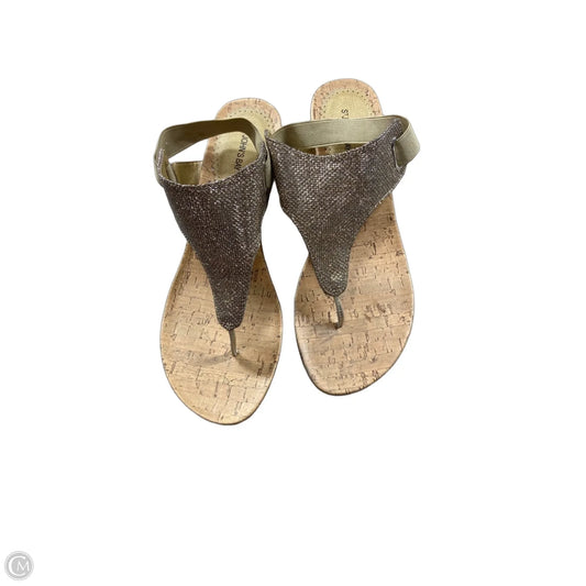 Sandals Heels Platform By St Johns Bay In Silver, Size: 8.5