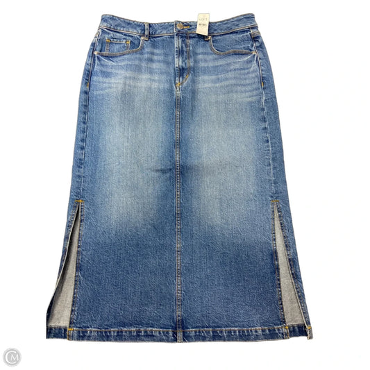 Skirt Midi By Loft In Blue Denim, Size: 12